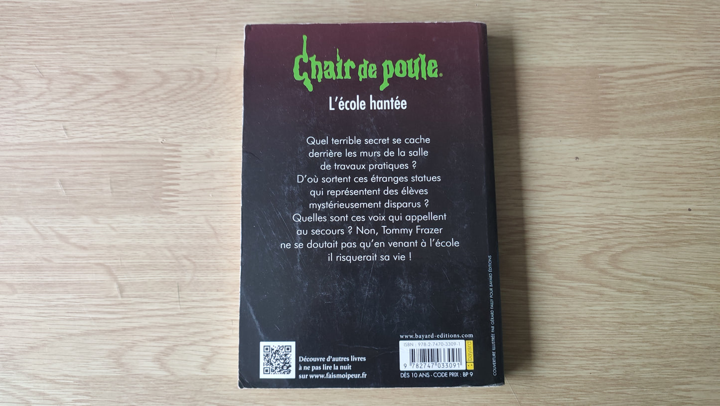 Livre Chair de poule L'école hantée R.L. Stine édition Bayard poche #SPDF