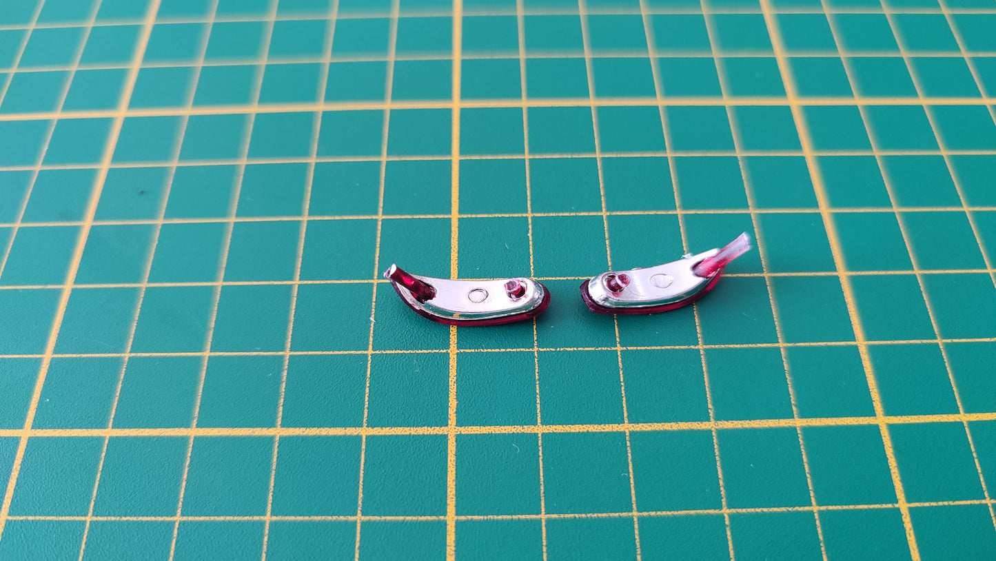 Lot x2 feux arrière pièce détachée miniature Jada Toys Dodge Viper SRT10 2008 1/24 1/24e 1/24ème #E24