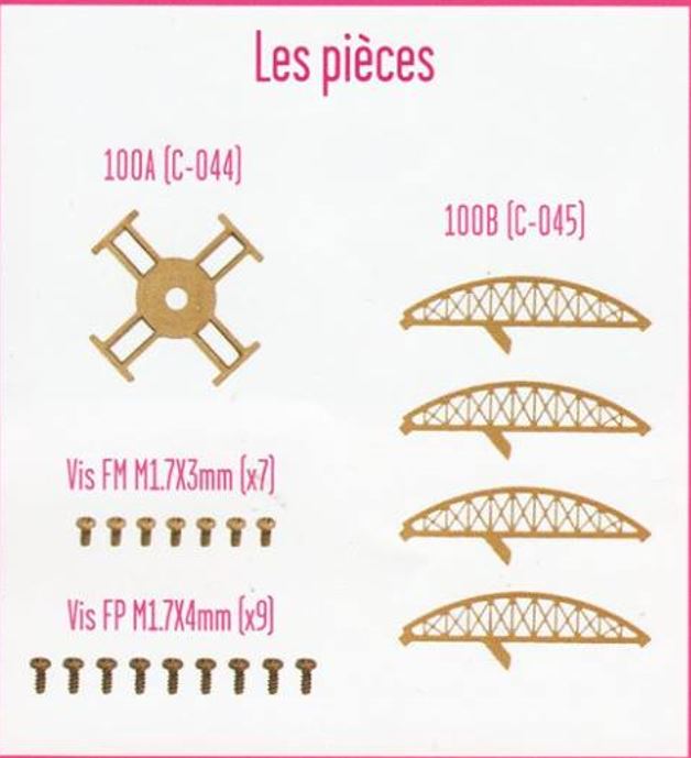 Lot pièces détachées numéro 100 n°100 Je construis la tour Eiffel 1/8 1/8e 1/8ème édition TF1
