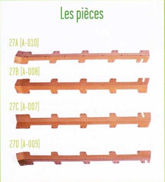 Lot pièces détachées numéro 27 n°27 Je construis la tour Eiffel 1/8 1/8e 1/8ème édition TF1