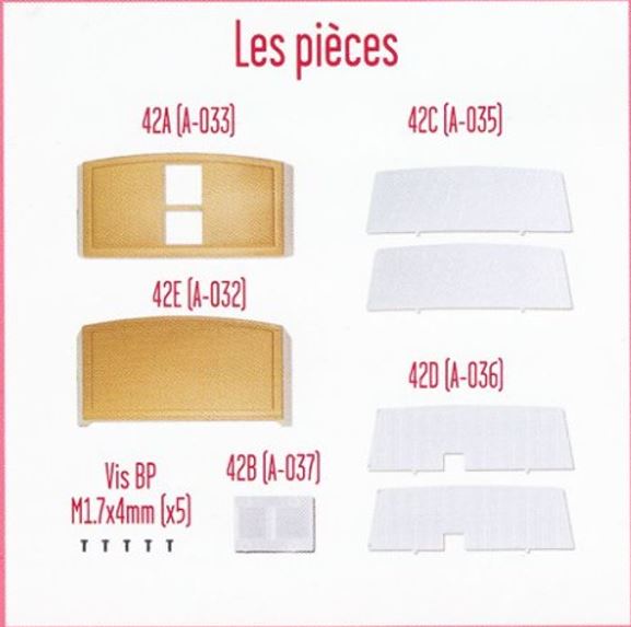 Lot pièces détachées numéro 42 n°42 Je construis la tour Eiffel 1/8 1/8e 1/8ème édition TF1