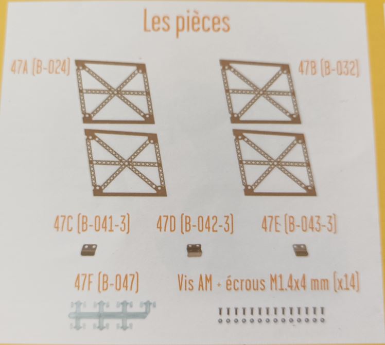 Lot pièces détachées numéro 47 n°47 Je construis la tour Eiffel 1/8 1/8e 1/8ème édition TF1