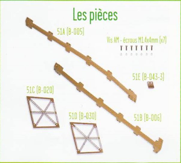 Lot pièces détachées numéro 51 n°51 Je construis la tour Eiffel 1/8 1/8e 1/8ème édition TF1
