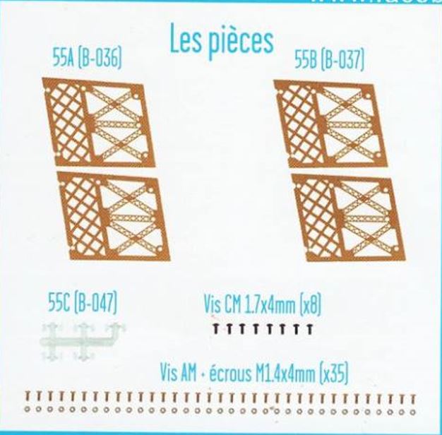Lot pièces détachées numéro 55 n°55 Je construis la tour Eiffel 1/8 1/8e 1/8ème édition TF1