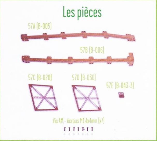 Lot pièces détachées numéro 57 n°57 Je construis la tour Eiffel 1/8 1/8e 1/8ème édition TF1