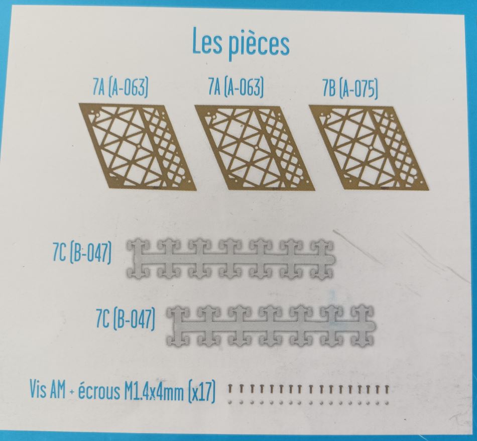 Lot pièces détachées numéro 7 n°7 Je construis la tour Eiffel 1/8 1/8e 1/8ème édition TF1