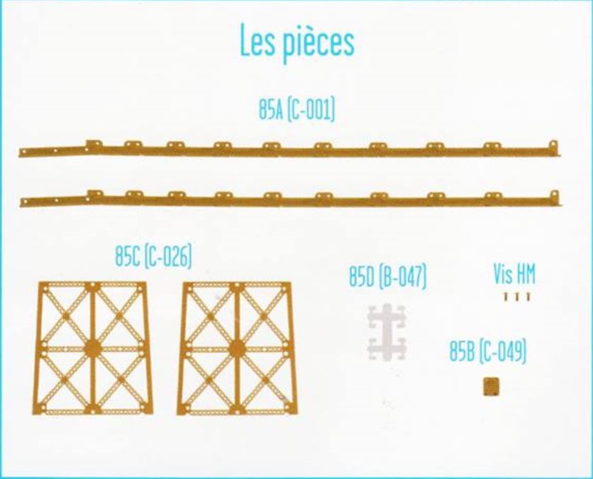 Lot pièces détachées numéro 85 n°85 Je construis la tour Eiffel 1/8 1/8e 1/8ème édition TF1