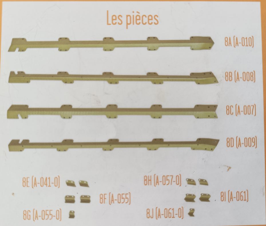Lot pièces détachées numéro 8 n°8 Je construis la tour Eiffel 1/8 1/8e 1/8ème édition TF1