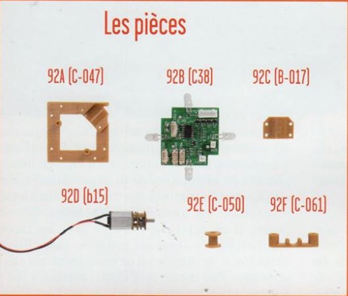 Lot pièces détachées numéro 92 n°92 Je construis la tour Eiffel 1/8 1/8e 1/8ème édition TF1