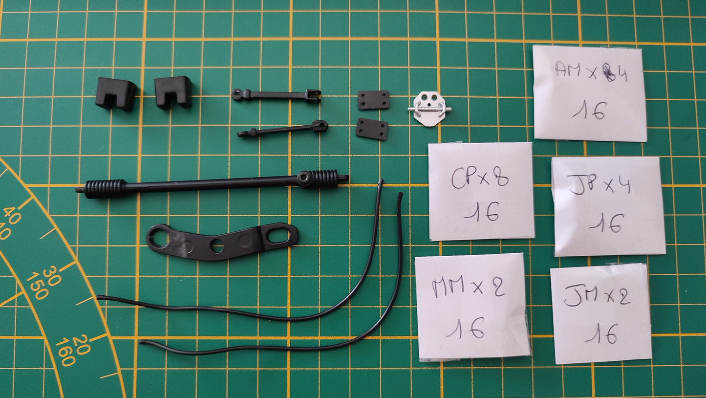 Lot pièces du fascicule n°16 pièce détachée Renault R8 Gordini 1/8 1/8ème Eaglemoss collections #D08