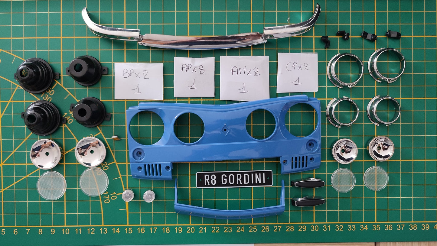 Lot pièces du fascicule n°1 pièce détachée Renault R8 Gordini 1/8 1/8ème Eaglemoss collections #D08