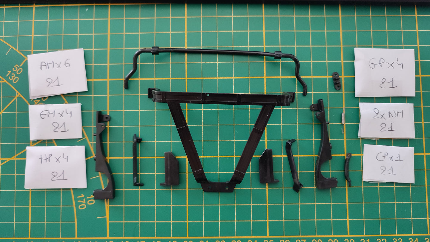 Lot pièces du fascicule n°21 pièce détachée Renault R8 Gordini 1/8 1/8ème Eaglemoss collections #D08