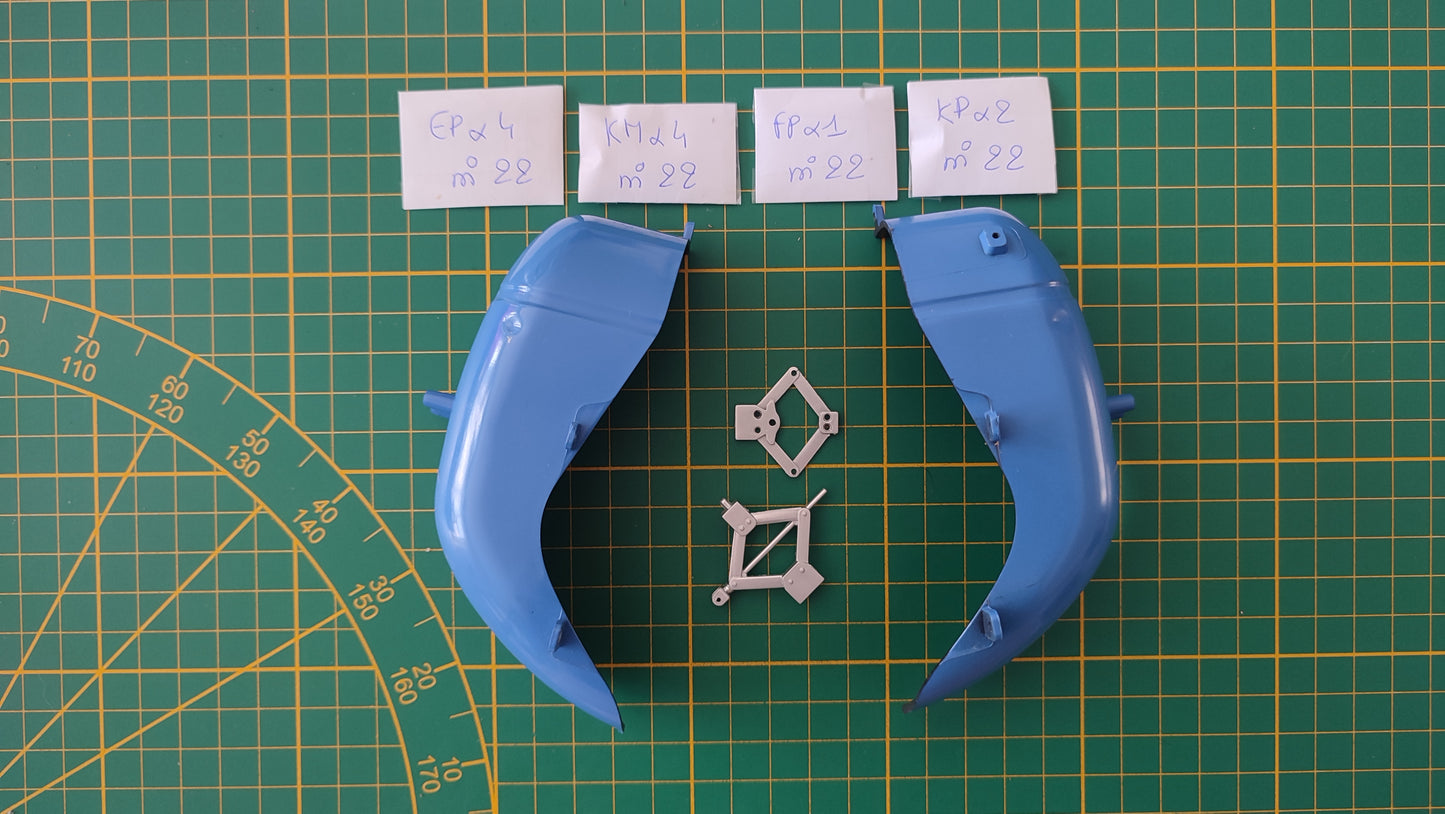 Lot pièces du fascicule n°22 pièce détachée Renault R8 Gordini 1/8 1/8ème Eaglemoss collections #D61