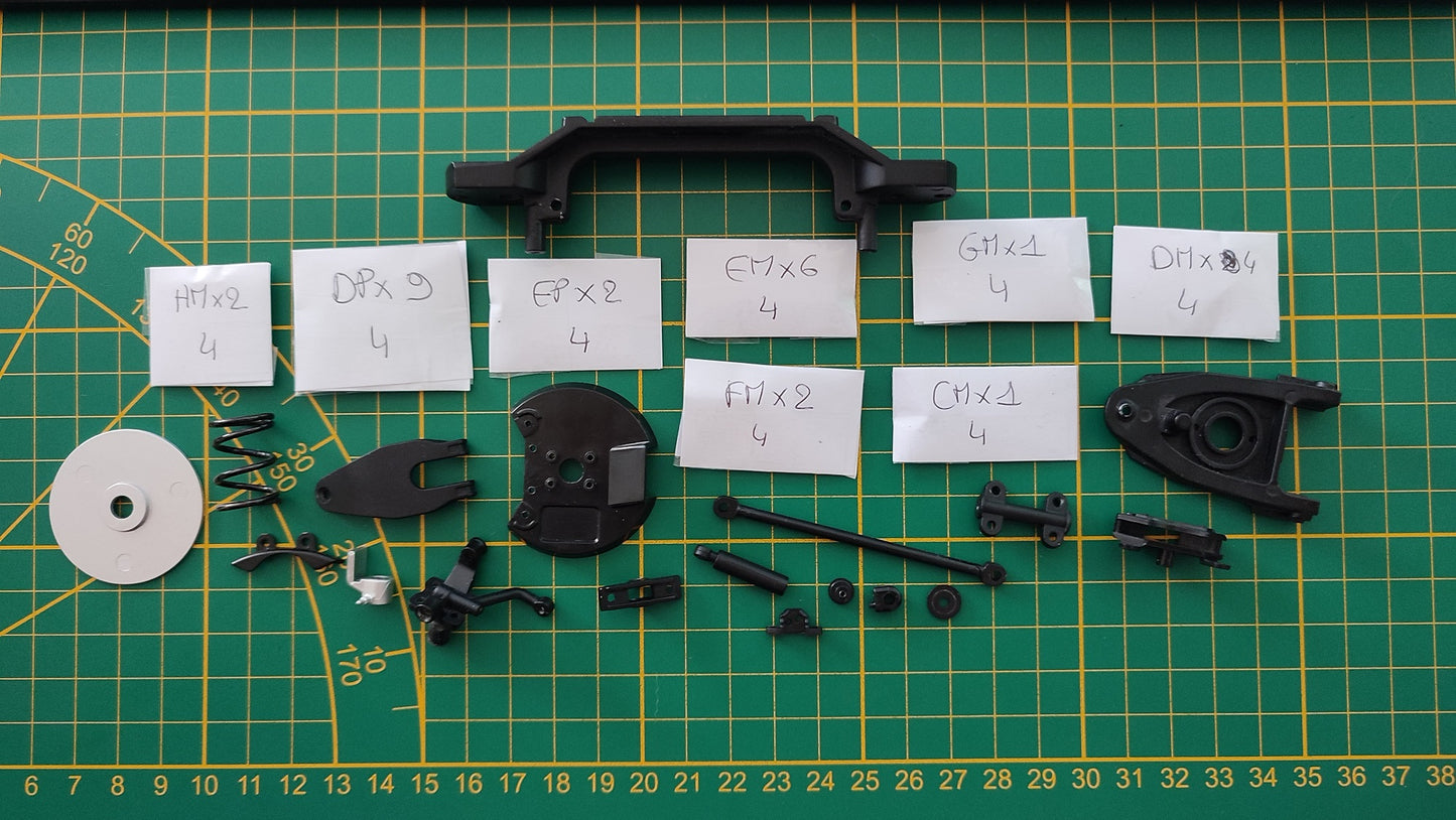 Lot pièces du fascicule n°4 pièce détachée Renault R8 Gordini 1/8 1/8ème Eaglemoss collections #D08