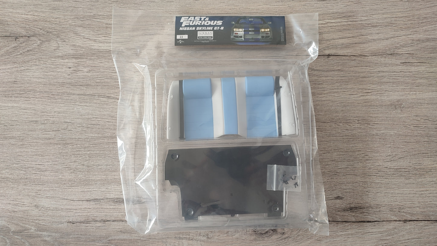 Lot pièces du fascicule numéro 22 n°22 pièce détachée Nissan Skyline GT-R R34 Fast & Furious de Brian O'Conner 1/8 1/8e 1/8ème Altaya #D82