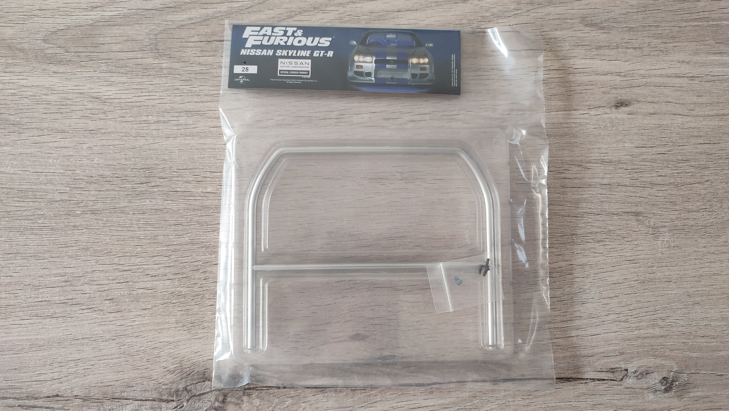 Lot pièces du fascicule numéro 28 n°28 pièce détachée Nissan Skyline GT-R R34 Fast & Furious de Brian O'Conner 1/8 1/8e 1/8ème Altaya #D82