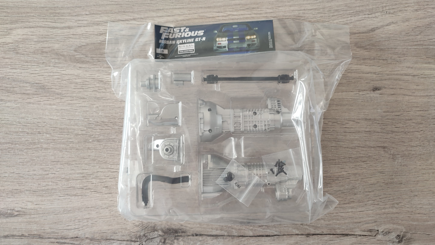 Lot pièces du fascicule numéro 29 n°29 pièce détachée Nissan Skyline GT-R R34 Fast & Furious de Brian O'Conner 1/8 1/8e 1/8ème Altaya #D82