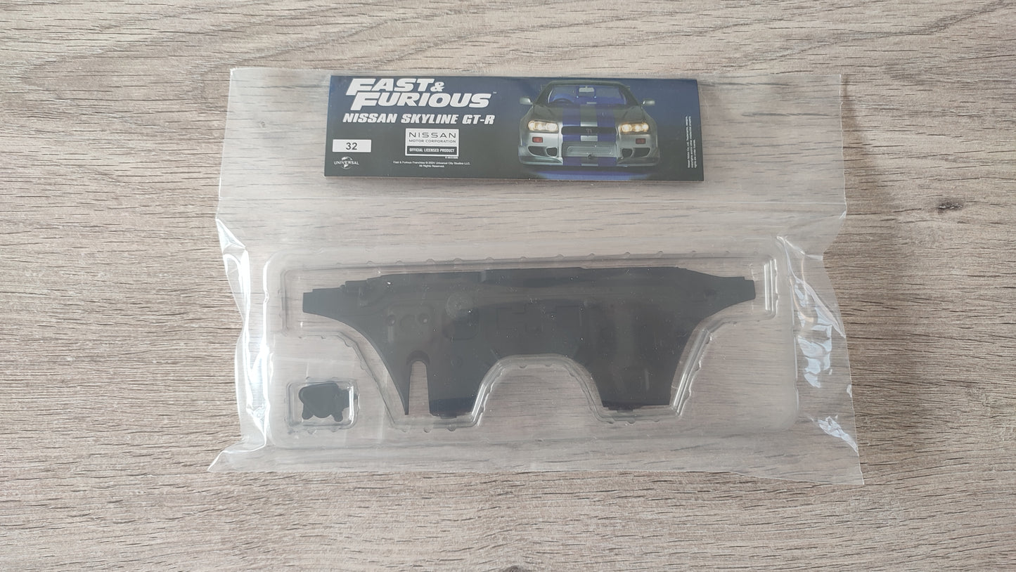 Lot pièces du fascicule numéro 32 n°32 pièce détachée Nissan Skyline GT-R R34 Fast & Furious de Brian O'Conner 1/8 1/8e 1/8ème Altaya #D82