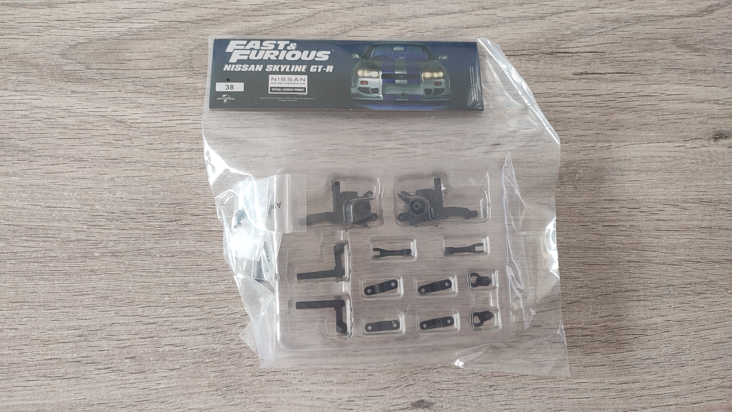 Lot pièces du fascicule numéro 38 n°38 pièce détachée Nissan Skyline GT-R R34 Fast & Furious de Brian O'Conner 1/8 1/8e 1/8ème Altaya #D82