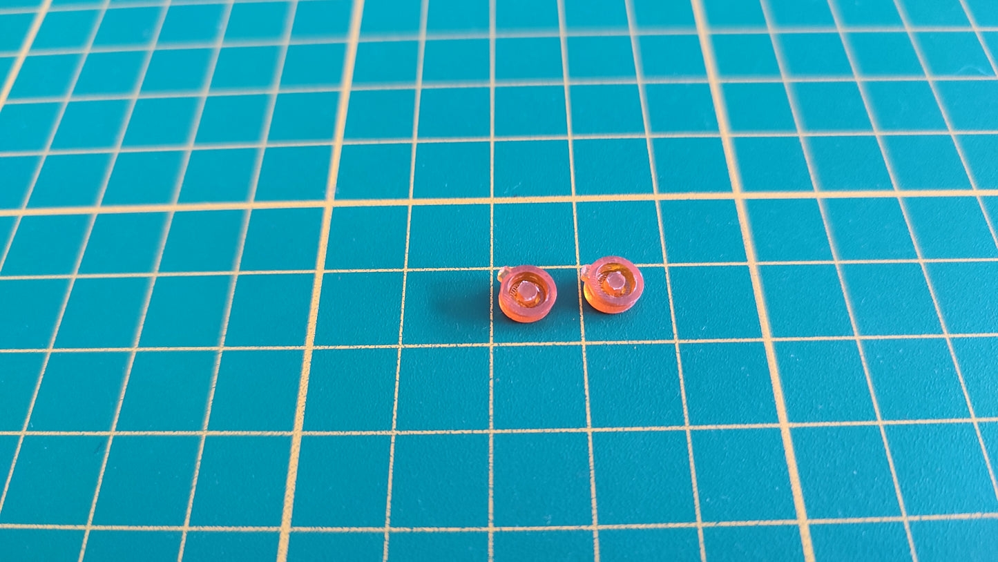 Lot x2 clignotants pièce détachée miniature Burago Bburago Lamborghini Diablo 1990 1/18 1/18e 1/18ème #D04