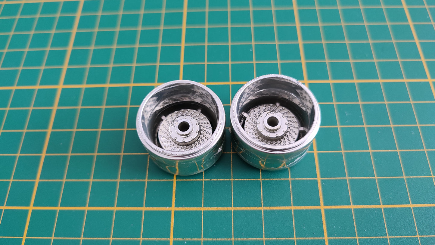 Lot x2 jantes arrière pièce détachée miniature Solido Porsche Boxster 1998 1/18 1/18e 1/18ème #C69