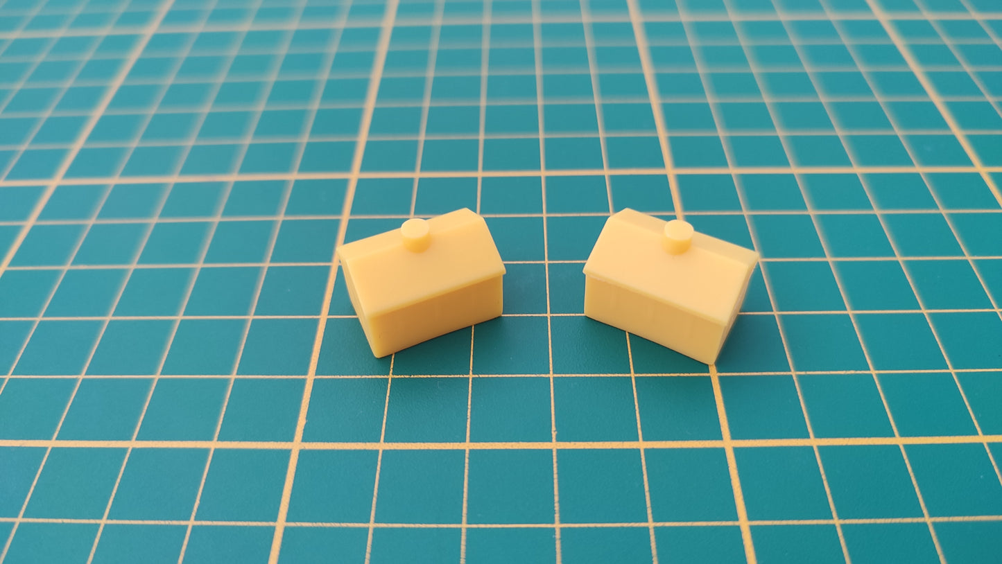 Lot x2 maisons jaune pièce détachée jeu de société Monopoly junior à la fête foraine Hasbro #B83