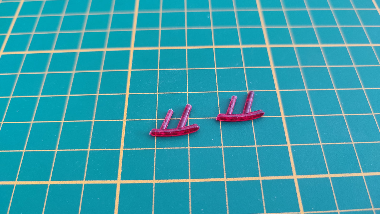 Lot x2 petit phares arrière pièce détachée miniature Burago Bburago Dodge Viper RT10 1/18 1/18e 1/18ème #C71