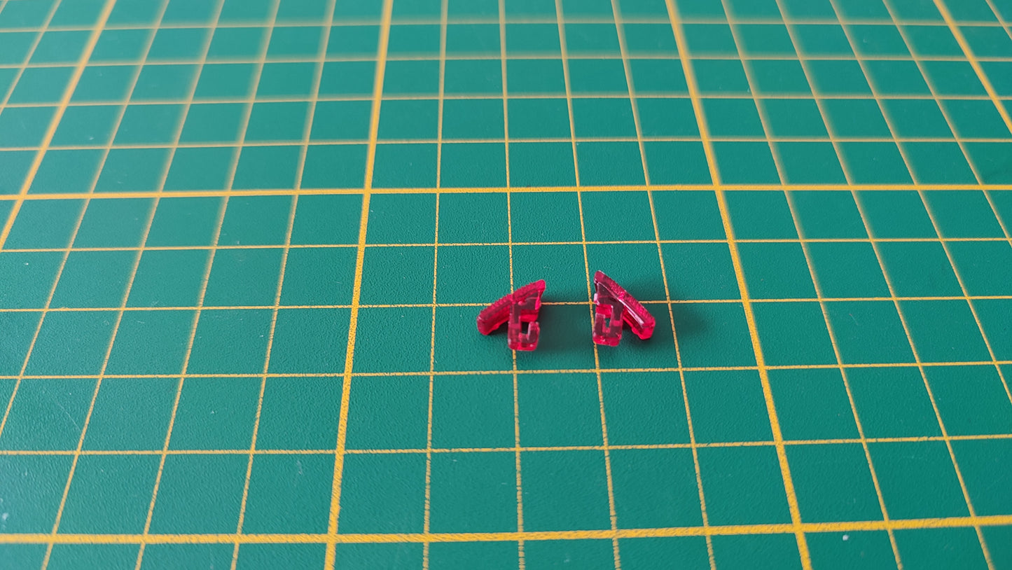 Lot x2 phares arrière pièce détachée miniature Burago Mercedes 300 SL 1954 1/18 1/18e #D85