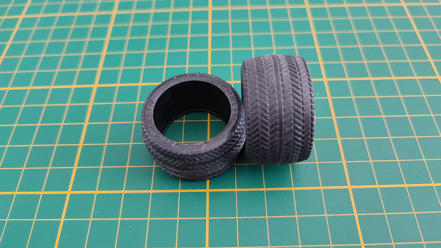 Lot x2 pneu arrière pièce détachée miniature Burago Bburago Dodge Viper RT10 1/18 1/18e 1/18ème #C71