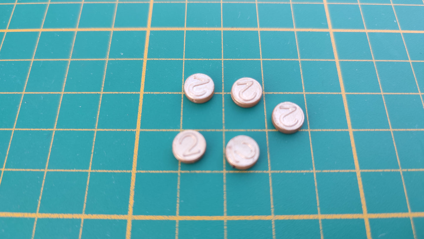 Lot x5 pièce de monnaie avec 2 en relief référence 30219352 pièce détachée Playmobil #E69