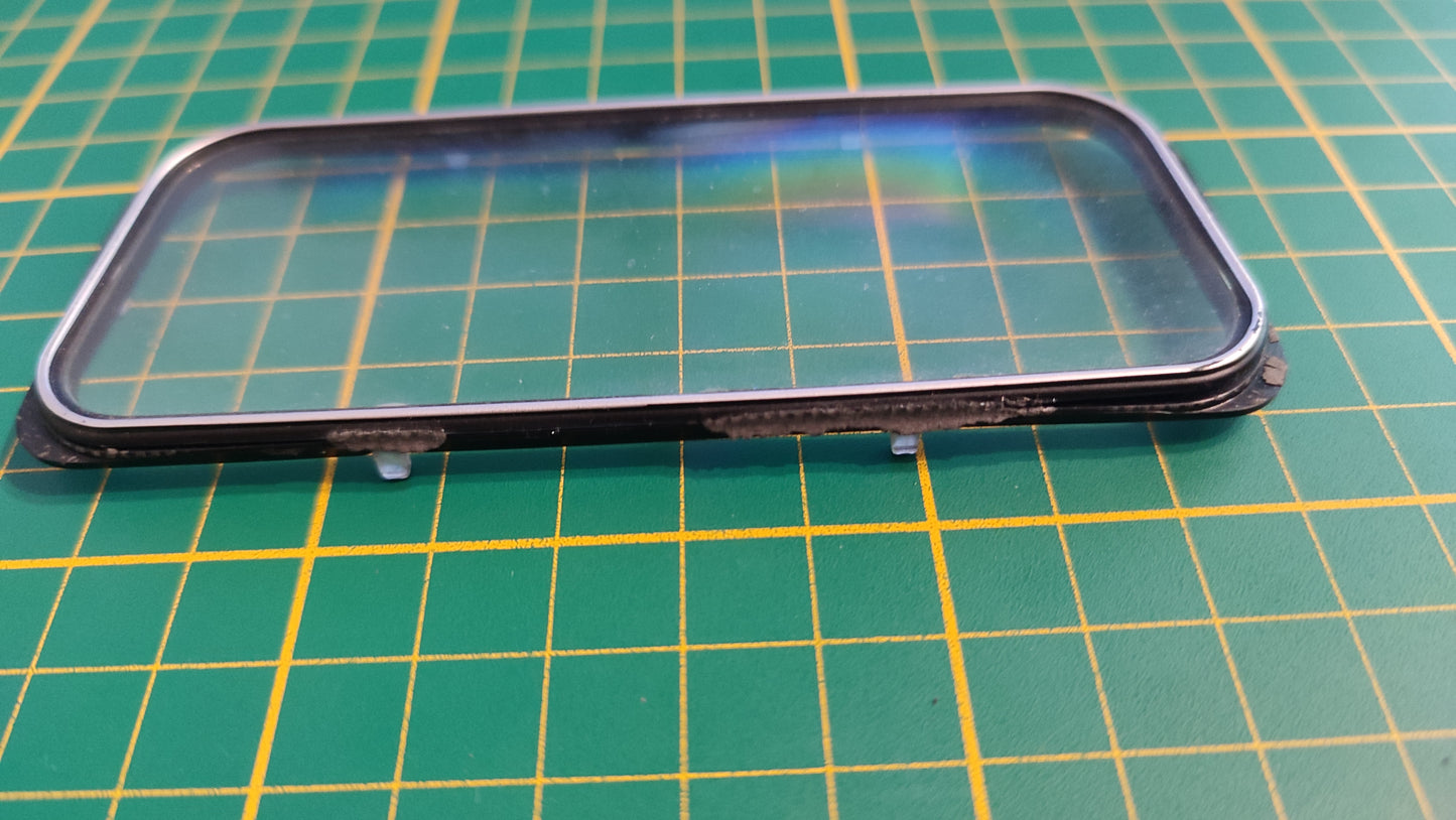 Lunette arrière + encadrement 90-1 + 88-1 numéro 90 + 88 n°94 + n°88 pièce détachée Citroën 2CV 2 CV Charleston 1/8 1:8 1/8ème Altaya #D20