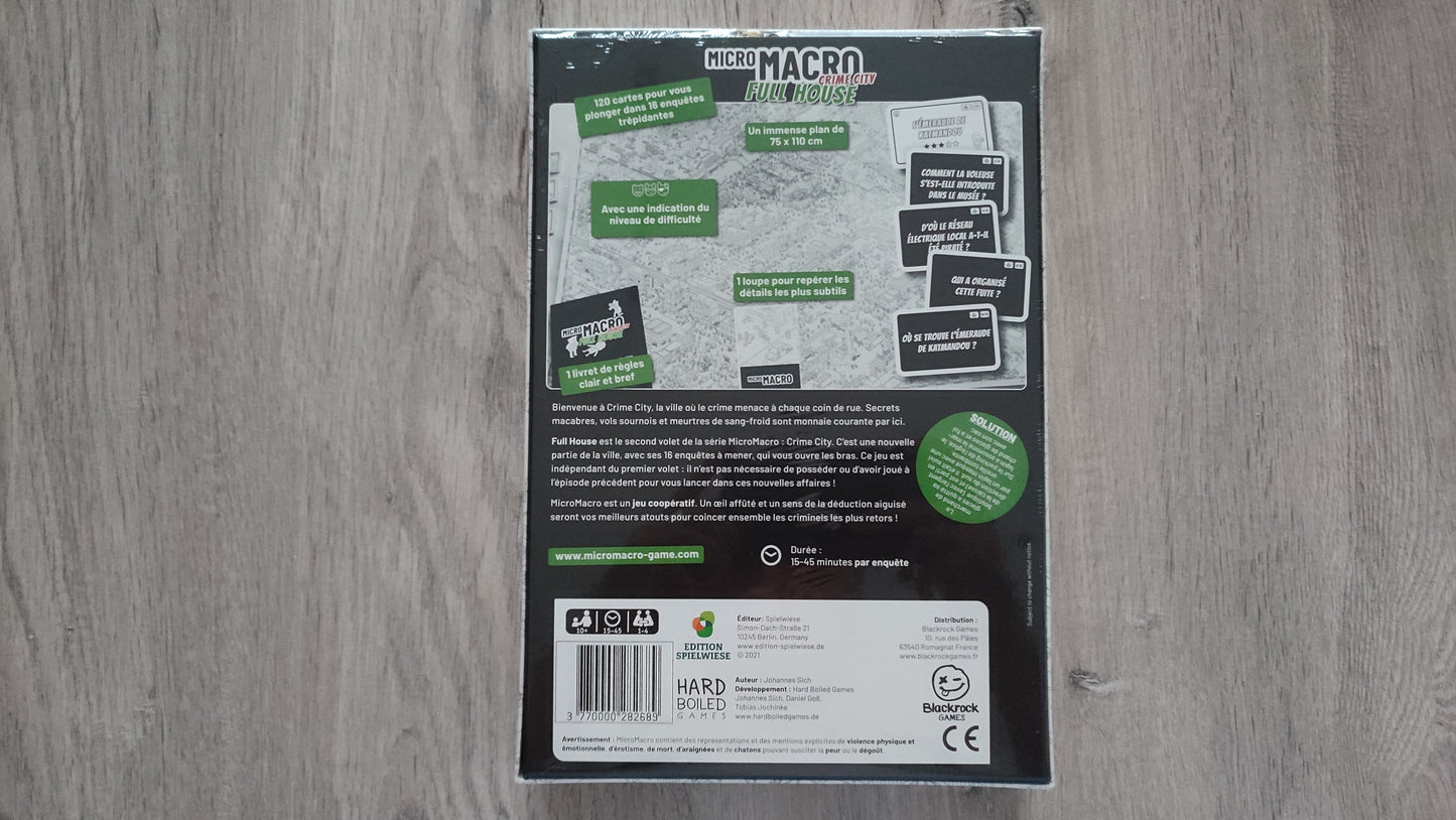 Micro Macro Micromacro crime city Full House jeu de société complet #SP