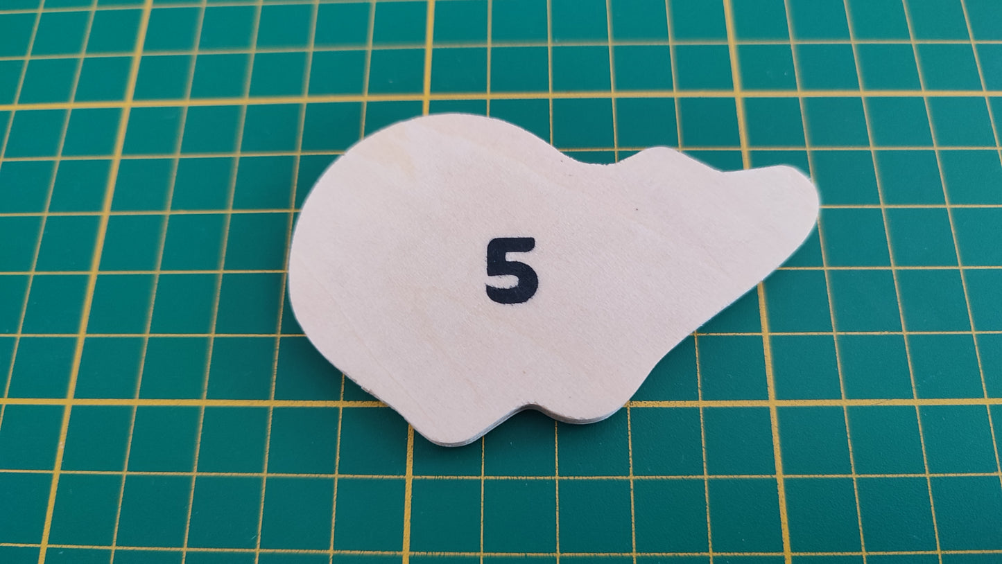 Motif animal n°4 pièce détachée jeu de société Playtive Jeu de pêche à la ligne #C67