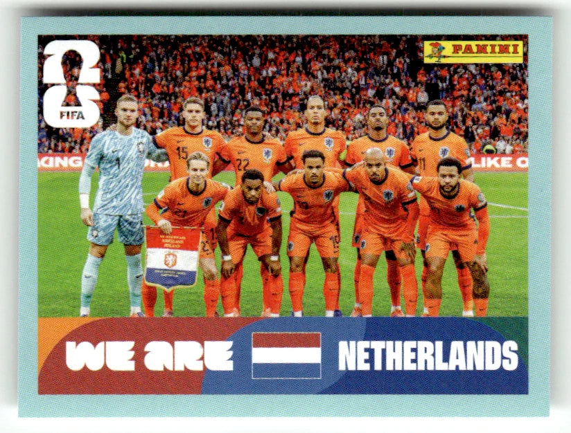 NED 13 Photo de l'équipe - Sticker autocollant Panini Coupe du Monde FIFA 2026 Pays-Bas - Pièce détachée
