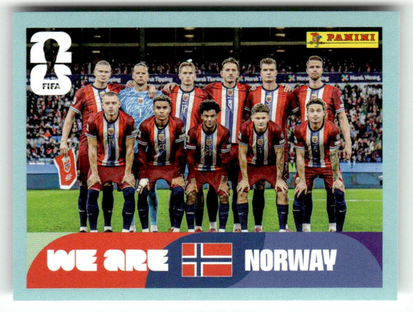 NOR 13 Equipe Norvège - Sticker autocollant Panini Coupe du Monde FIFA 2026 Norvège - Pièce détachée