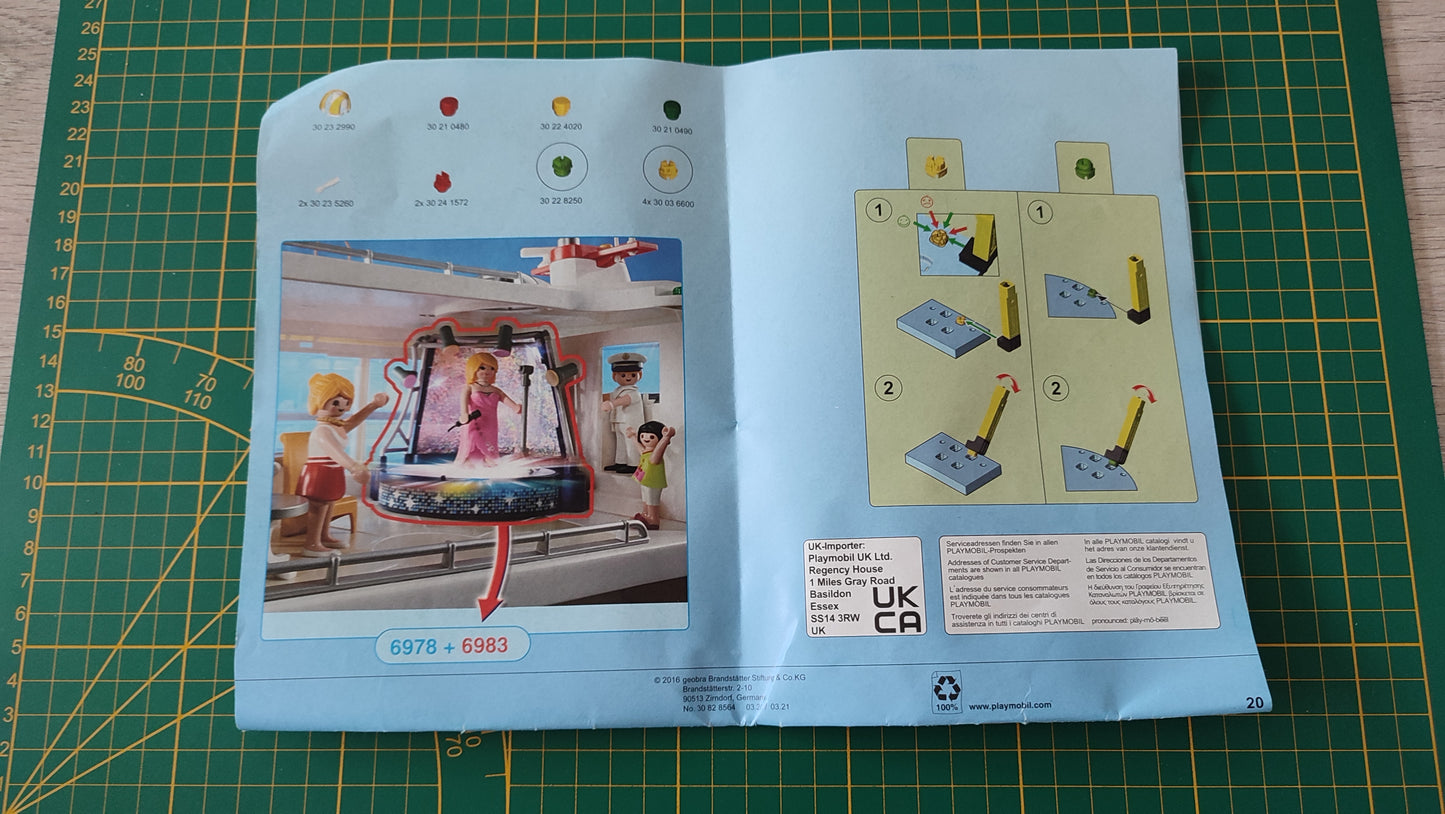 Notice seule Set Playmobil 6978 Family Fun Bateau de croisière #D67