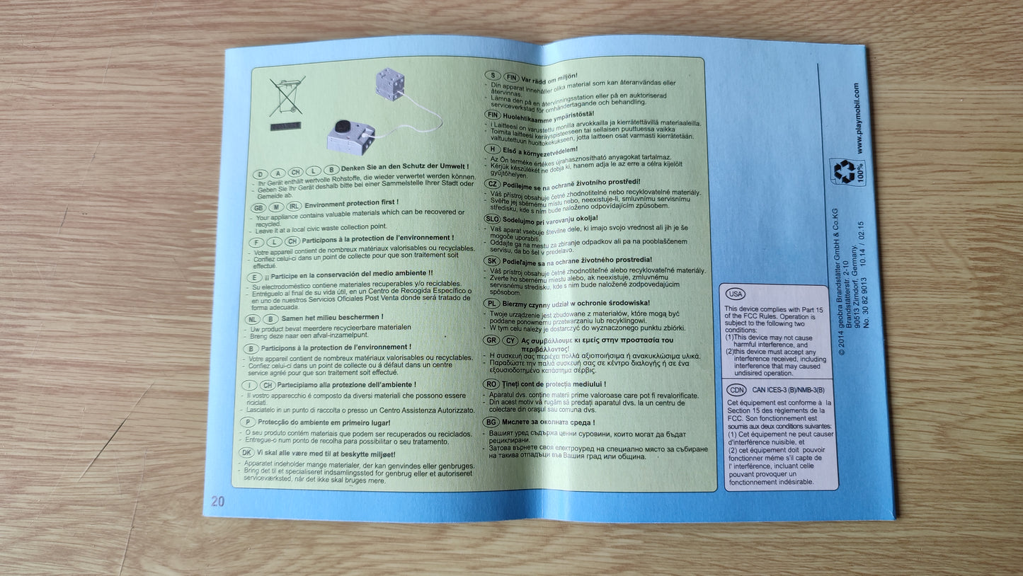 Notice seule dans l'état Playmobil 5556 Moteur électrique #SPDF