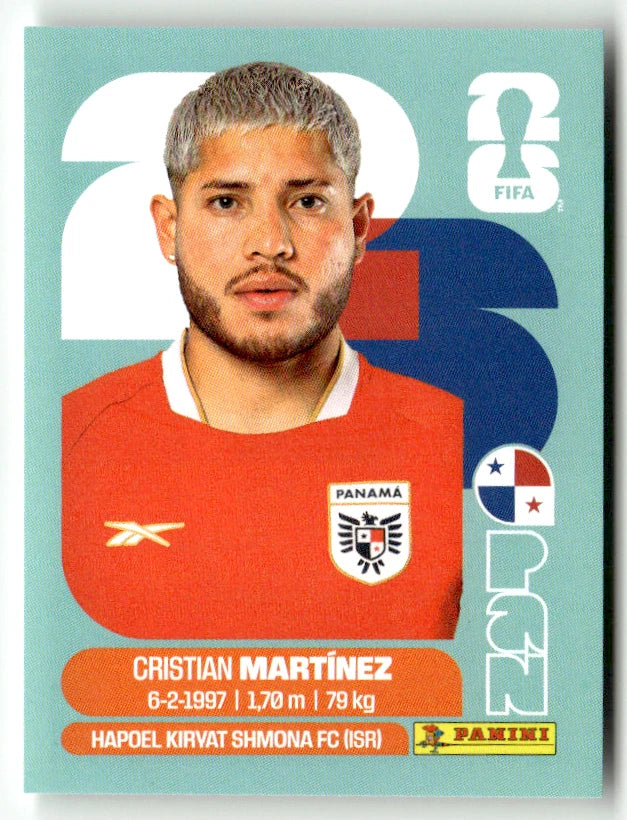PAN 10 Cristian Martinez - Sticker autocollant Panini Coupe du Monde FIFA 2026 Panama - Pièce détachée