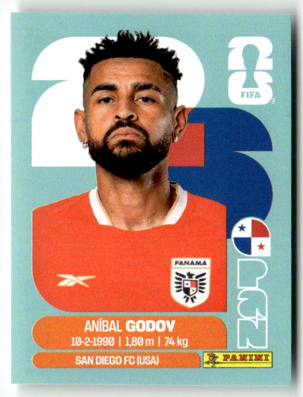 PAN 11 Anibal Godoy - Sticker autocollant Panini Coupe du Monde FIFA 2026 Panama - Pièce détachée