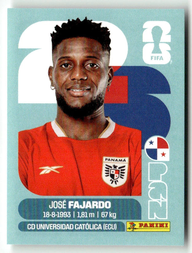 PAN 17 José Fajardo - Sticker autocollant Panini Coupe du Monde FIFA 2026 Panama - Pièce détachée
