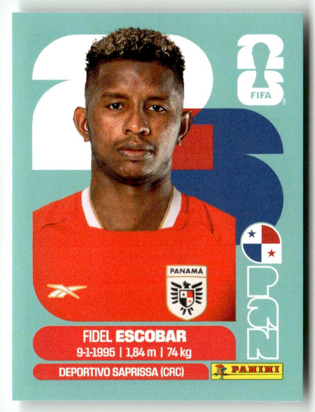 PAN 4 Fidel Escobar - Sticker autocollant Panini Coupe du Monde FIFA 2026 Panama - Pièce détachée