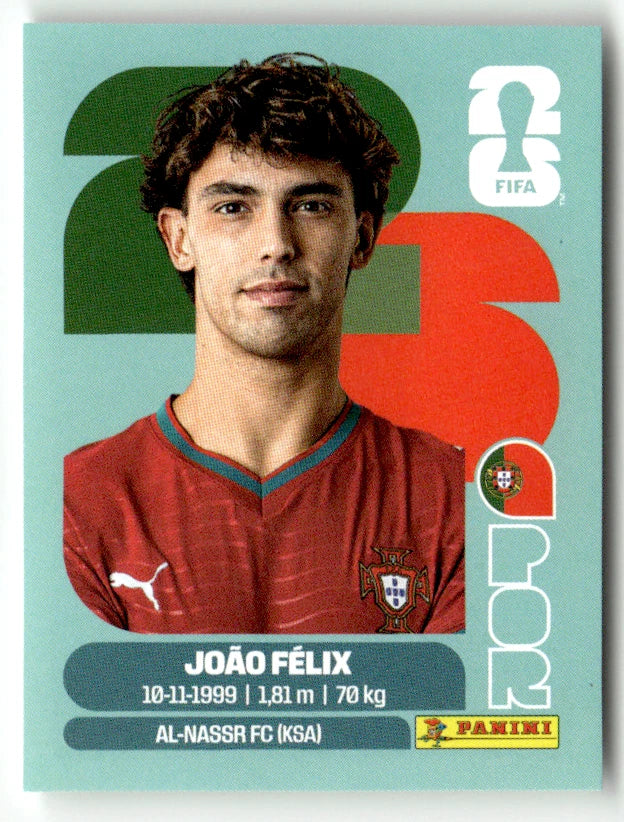 POR 17 Joao Felix - Sticker autocollant Panini Coupe du Monde FIFA 2026 Portugal - Pièce détachée