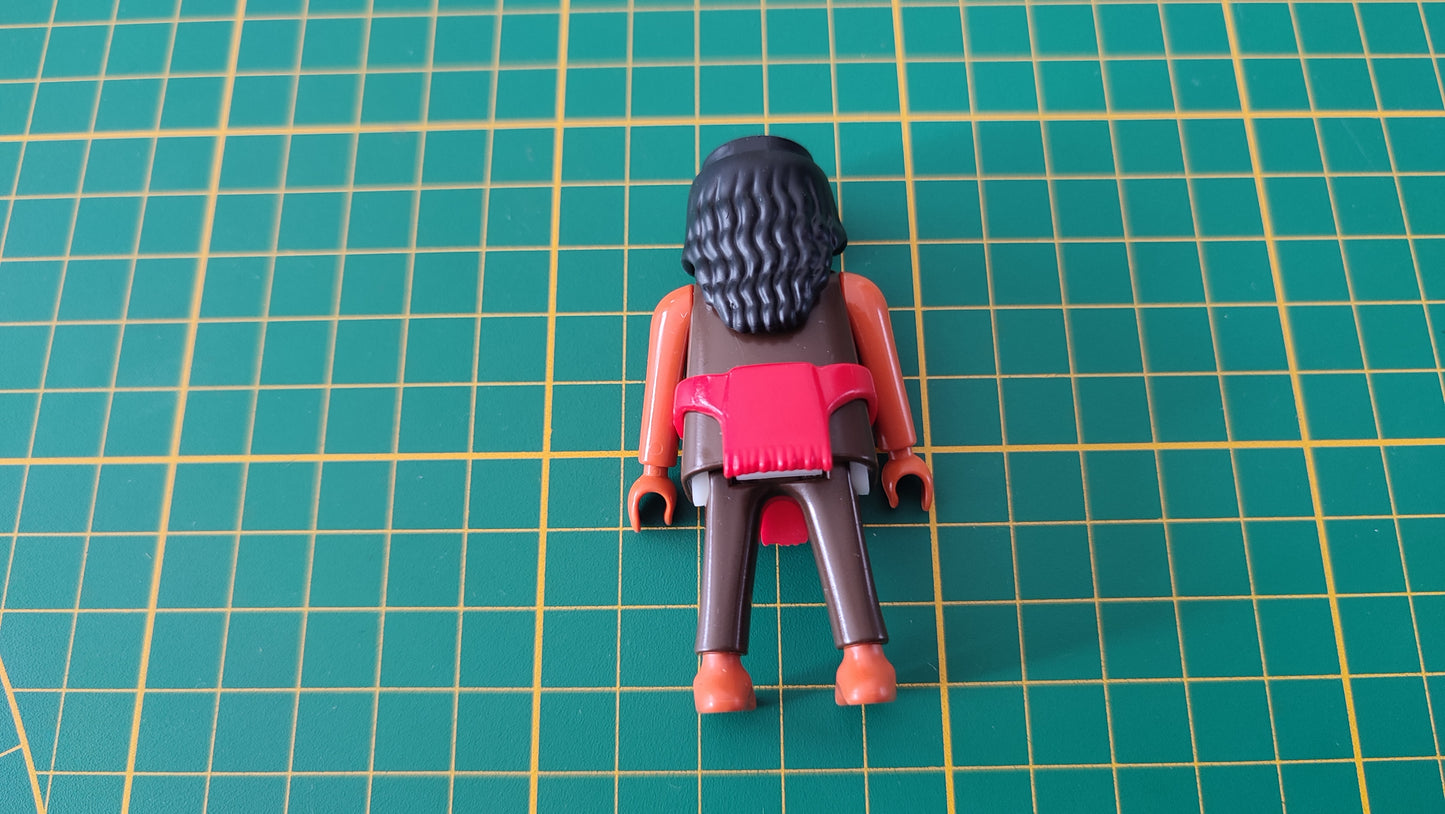 Personnage Indien cheveux longs gris référence 30 00 9442 pièce détachée Playmobil #B85