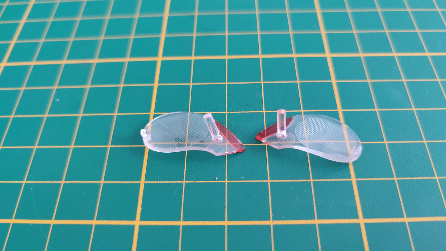 Phare avant x2 pièce détachée miniature Maisto Porsche Boxster 1/18 1/18e 1/18ème #C01