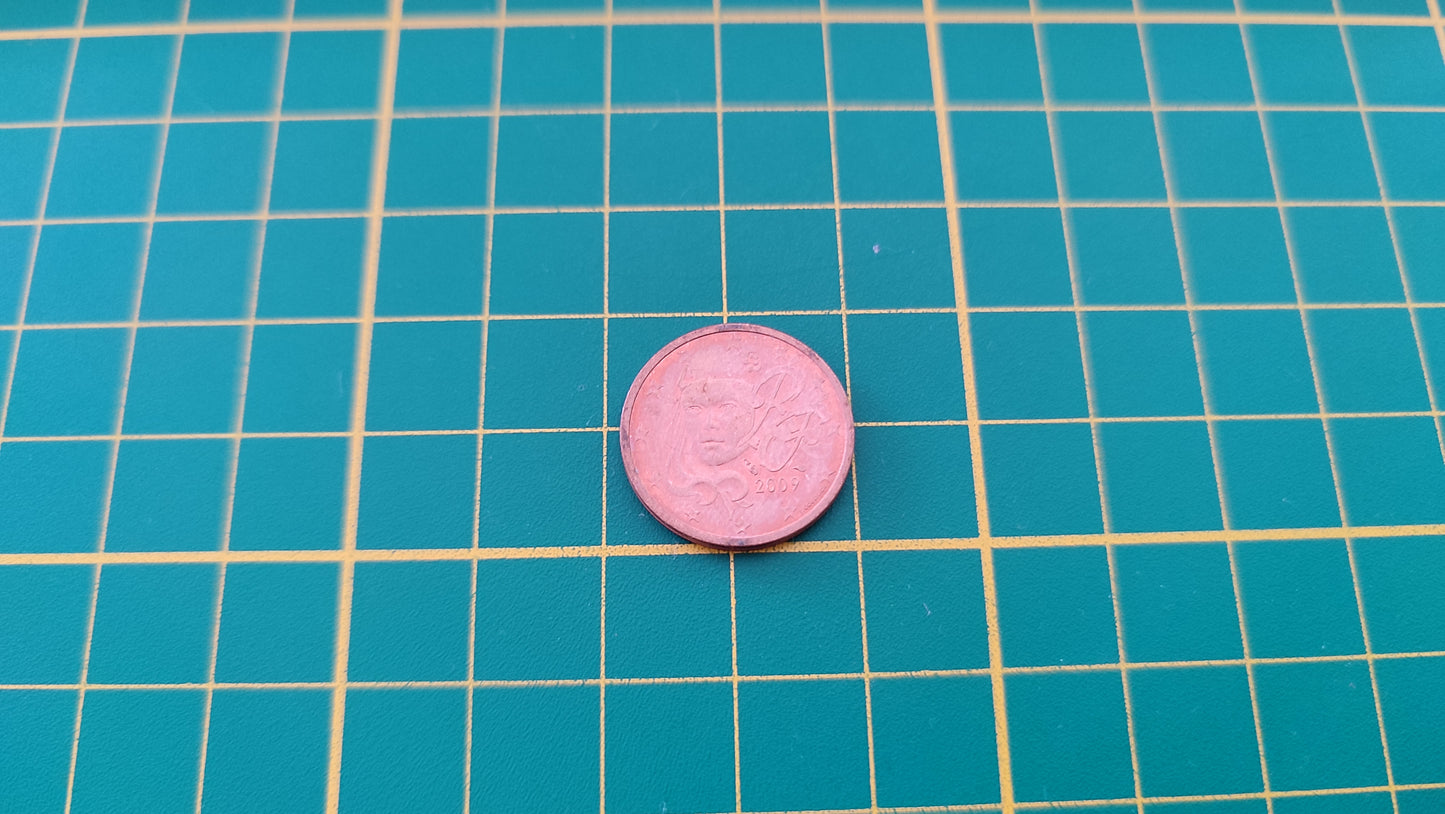 Pièce de 2 centimes euro France 2009 Pièce de monnaie #C12