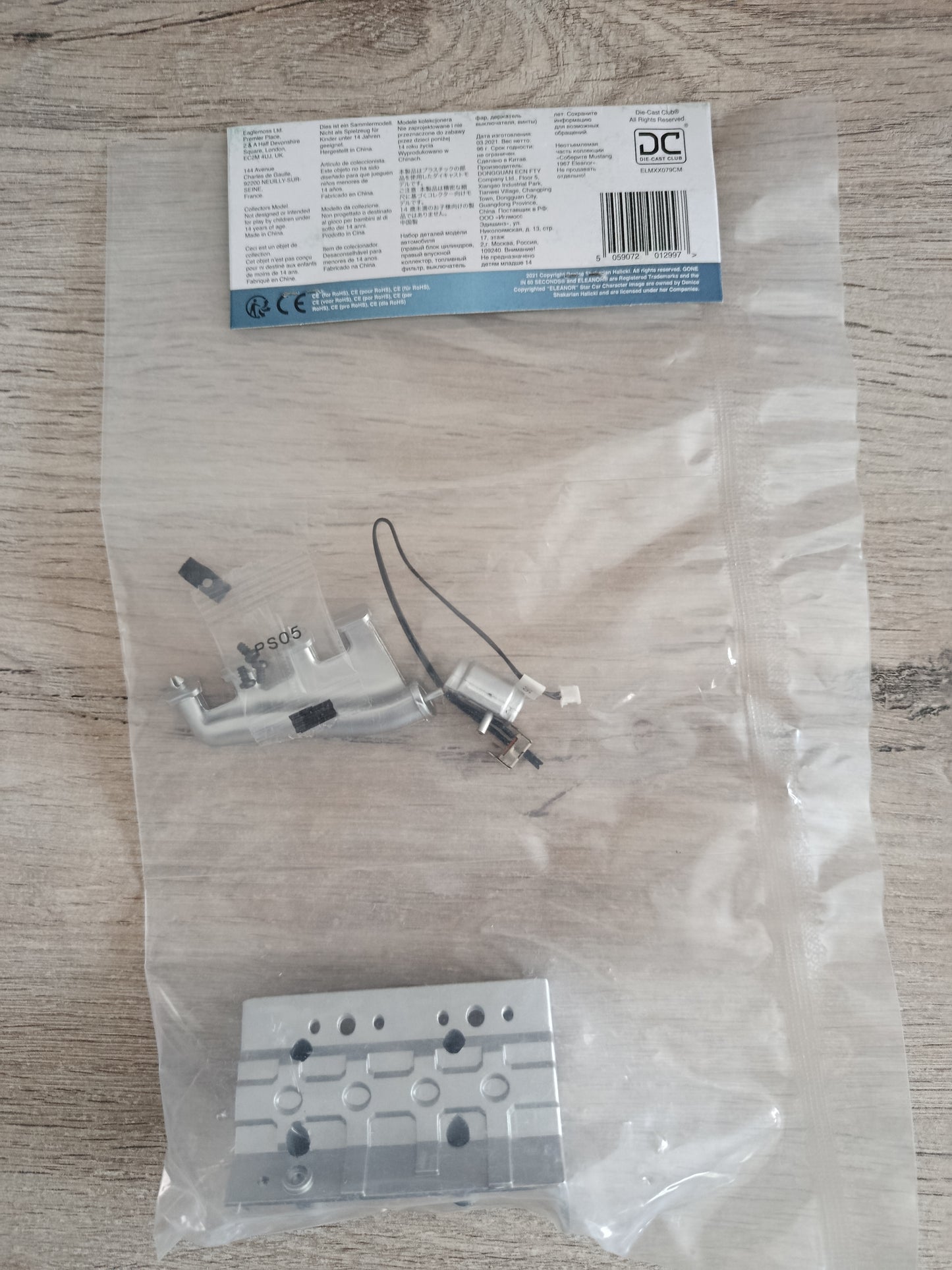 Pièces fascicule n°79 numéro 79 pièce détachée Ford Mustang 1967 Eleanor 60 secondes chrono 1/8 1/8ème Eaglemoss Collections #E54