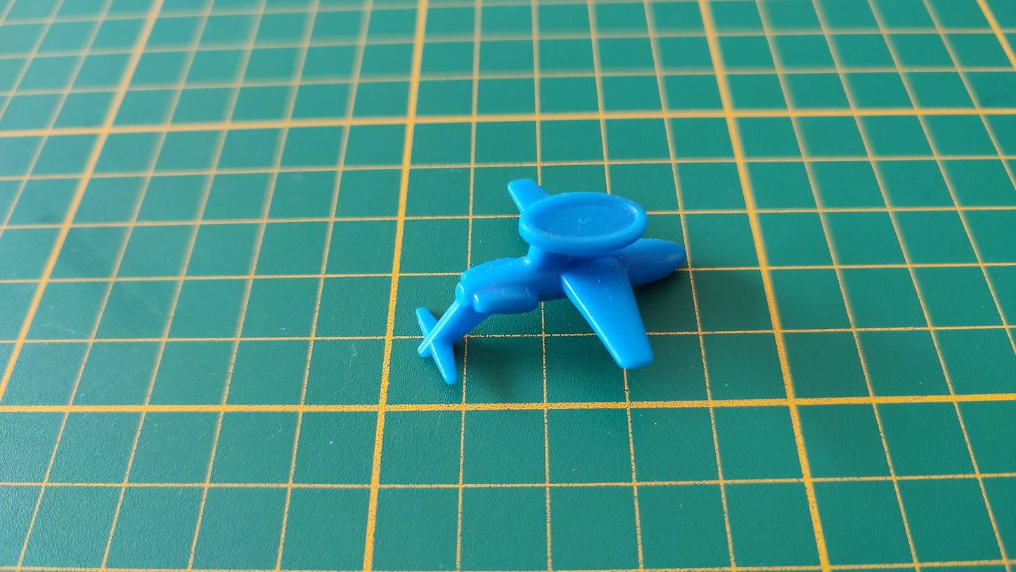 Pion avion bleu pièce détachée jeu de société Monopoly Super électronique #D75