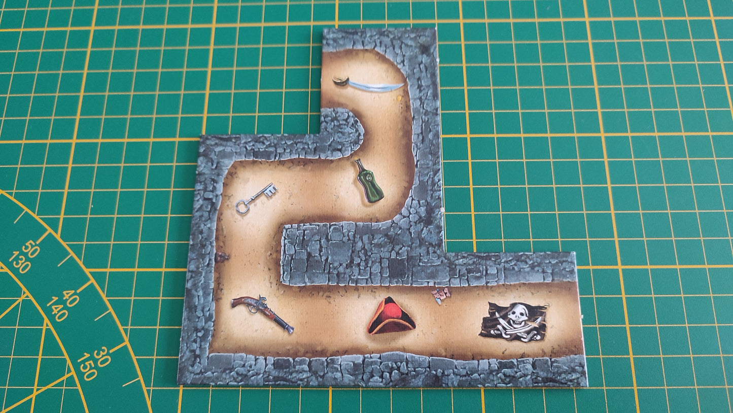 Planche souterraine bi-face n°4 pièce détachée jeu de société Cartagena L'évasion 2009 Leo Colovini #C54