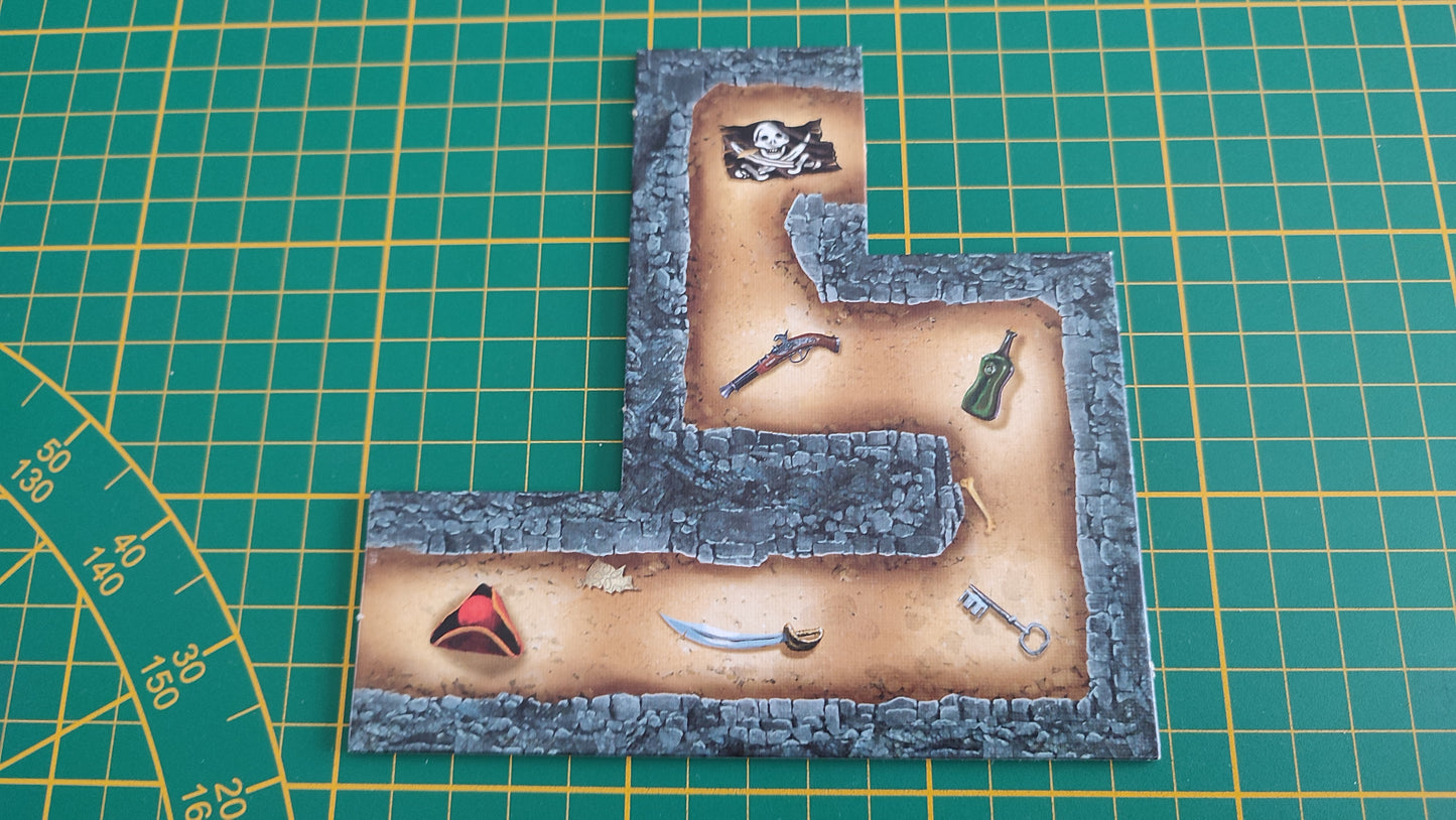 Planche souterraine bi-face n°5 pièce détachée jeu de société Cartagena L'évasion 2009 Leo Colovini #C54