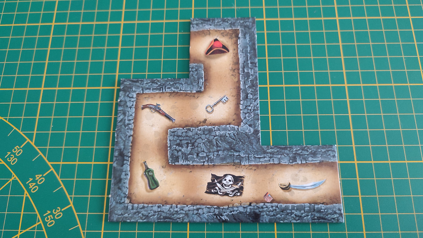 Planche souterraine bi-face n°6 pièce détachée jeu de société Cartagena L'évasion 2009 Leo Colovini #C54